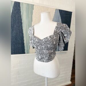 Milk and Honey Butterfly Crop Top with Boning for Structure